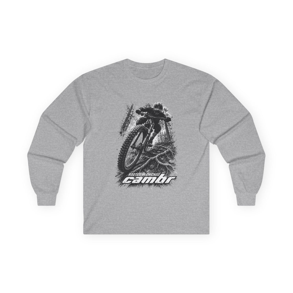 Mountain Bike Jump Long Sleeve Tee — 'Cambr' Graphic MTB Shirt