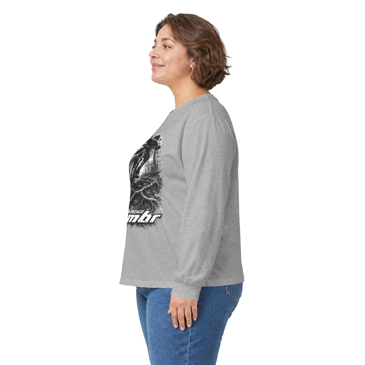 Mountain Bike Jump Long Sleeve Tee — 'Cambr' Graphic MTB Shirt