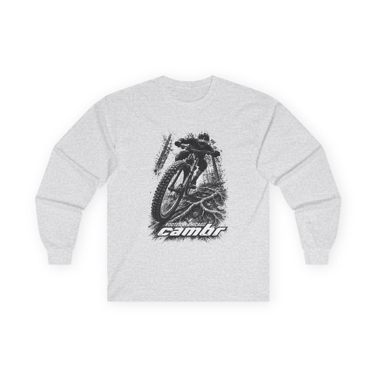 Mountain Bike Jump Long Sleeve Tee — 'Cambr' Graphic MTB Shirt