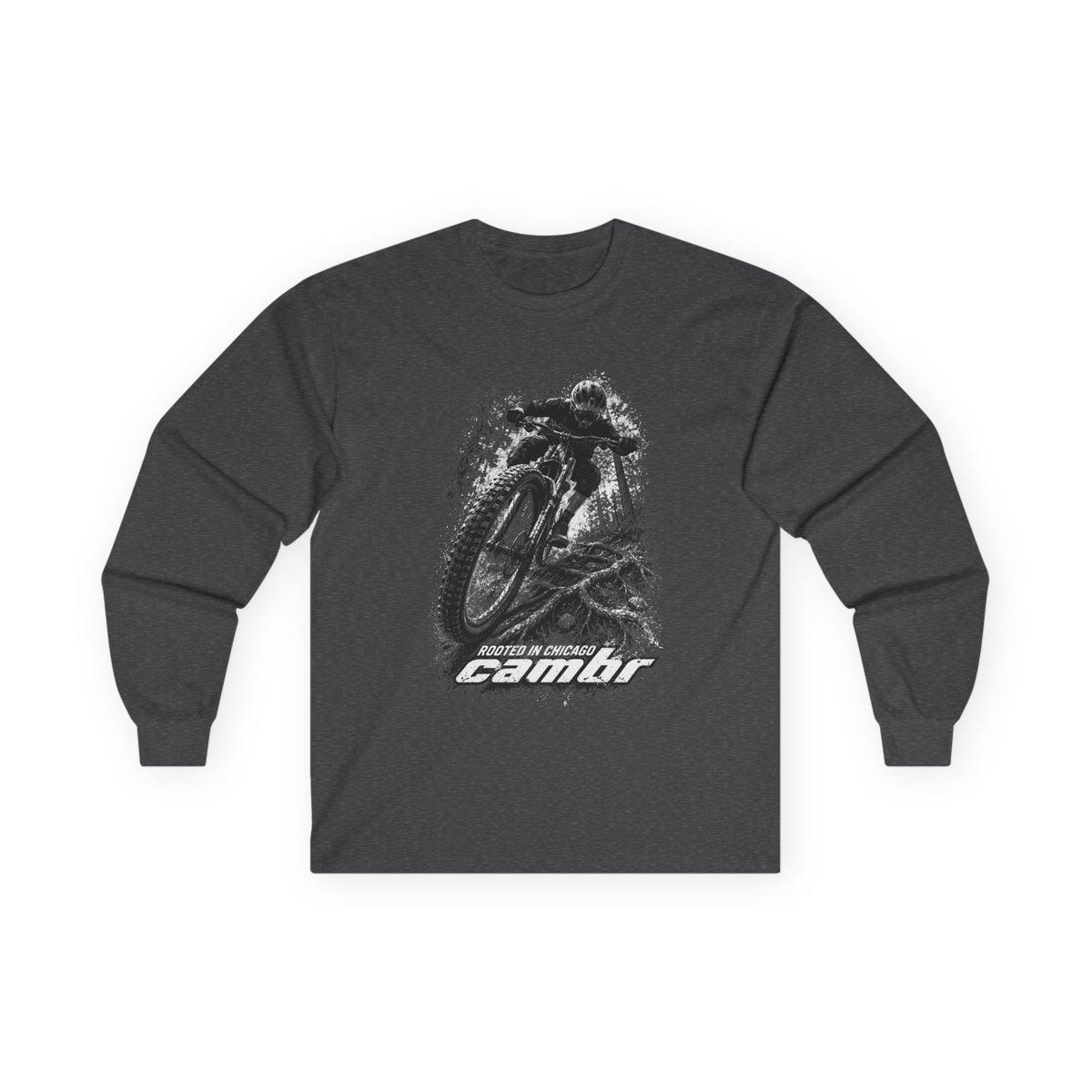Mountain Bike Jump Long Sleeve Tee — 'Cambr' Graphic MTB Shirt